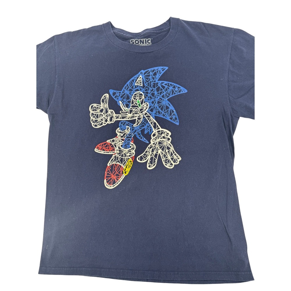 Kids Sonic the Hedgehog Graphic T Shirt Blue XL 100 Cotton Sega